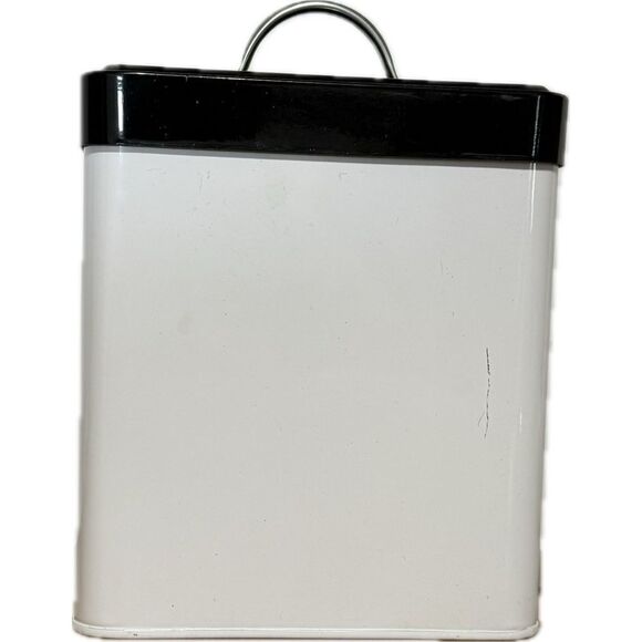 Black‎ and White Storage Tin - Picture 2 of 3